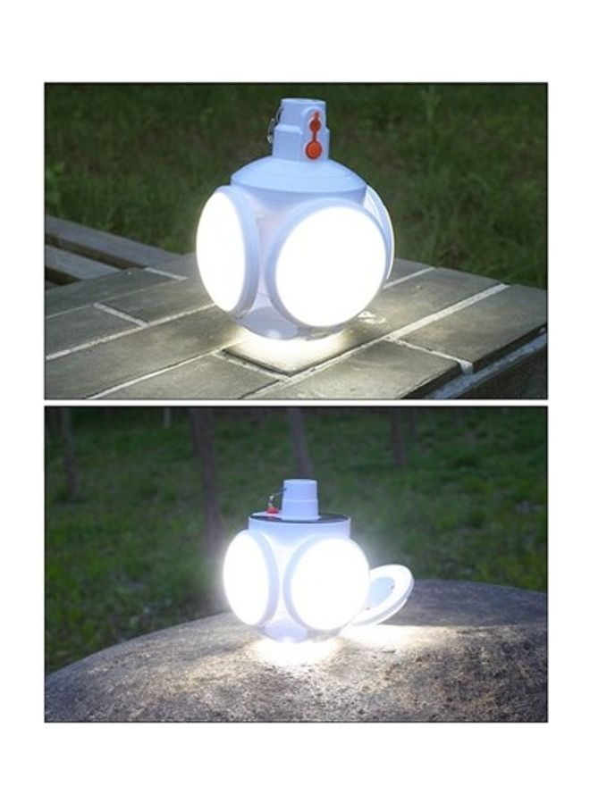 JD Foldable Outdoor Solar Night Light Rechargeable LED Camping Tent Lamp White 18.6inch  - Image 3