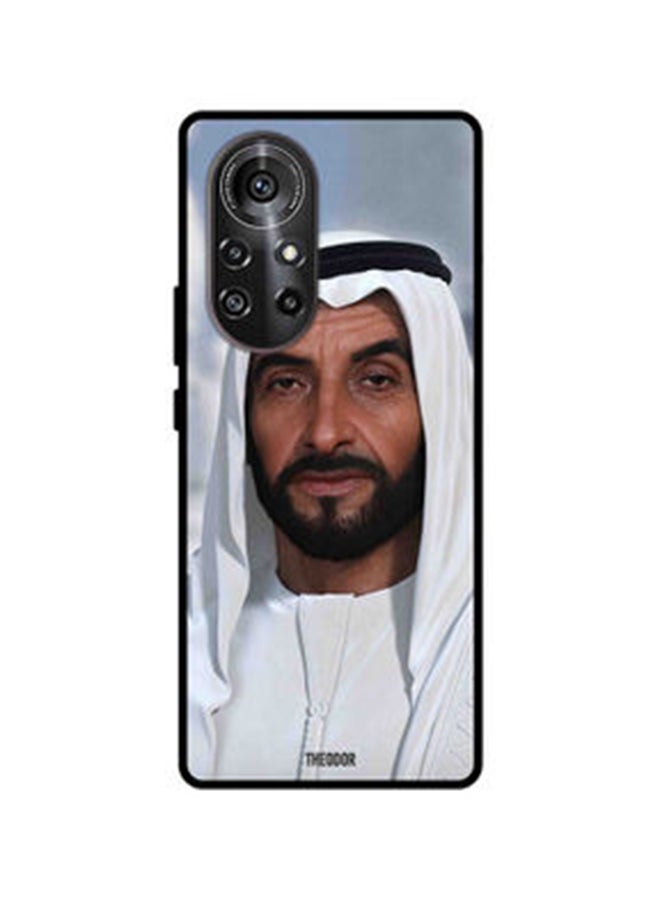 ثيودور غطاء حماية بطبعة صورة الشيخ زايد 2 لهاتف هواوي نوفا 8 برو متعدد الألوان - Image 1