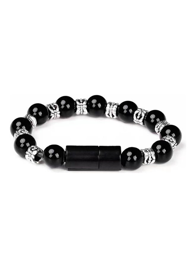 Generic - Smart Bracelet Portable USB To Lightning Data Sync And Charging Cable Black - Image 1
