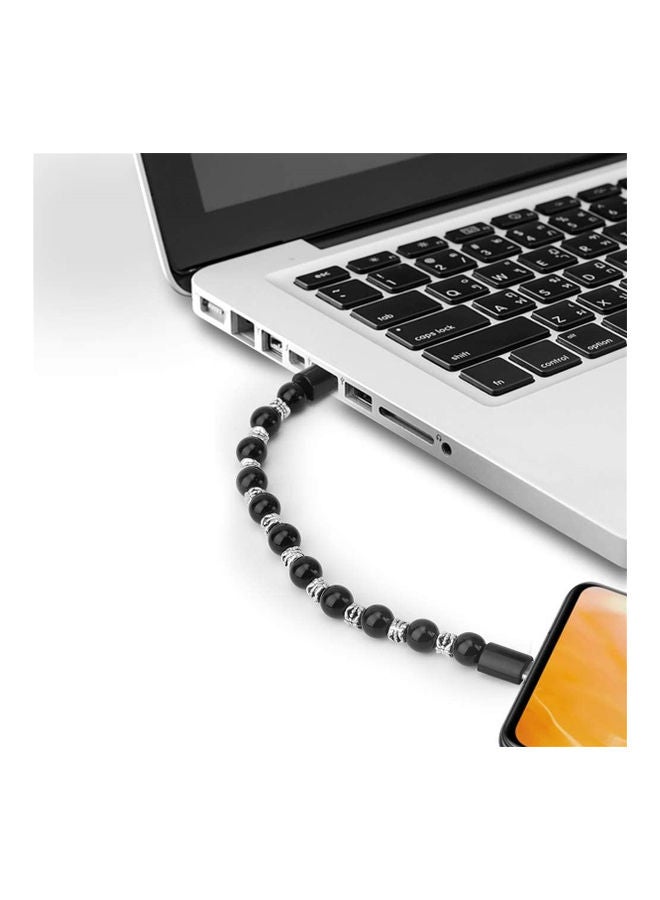 Generic - Smart Bracelet Portable USB To Lightning Data Sync And Charging Cable Black - Image 1