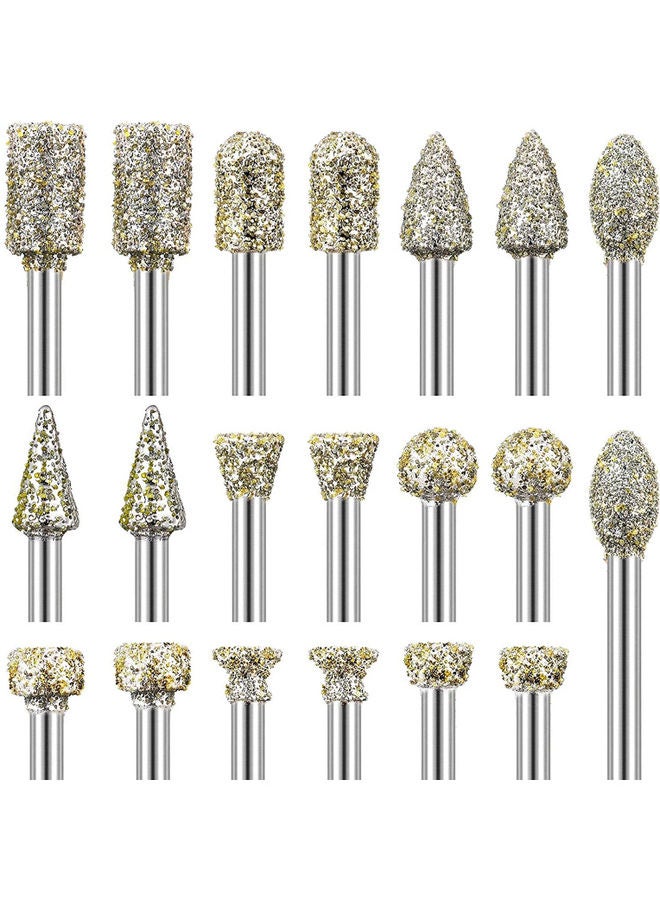 Generic - 20-Piece Diamond Drill Bits Silver 10.00x2.00x5.00cm - Image 1