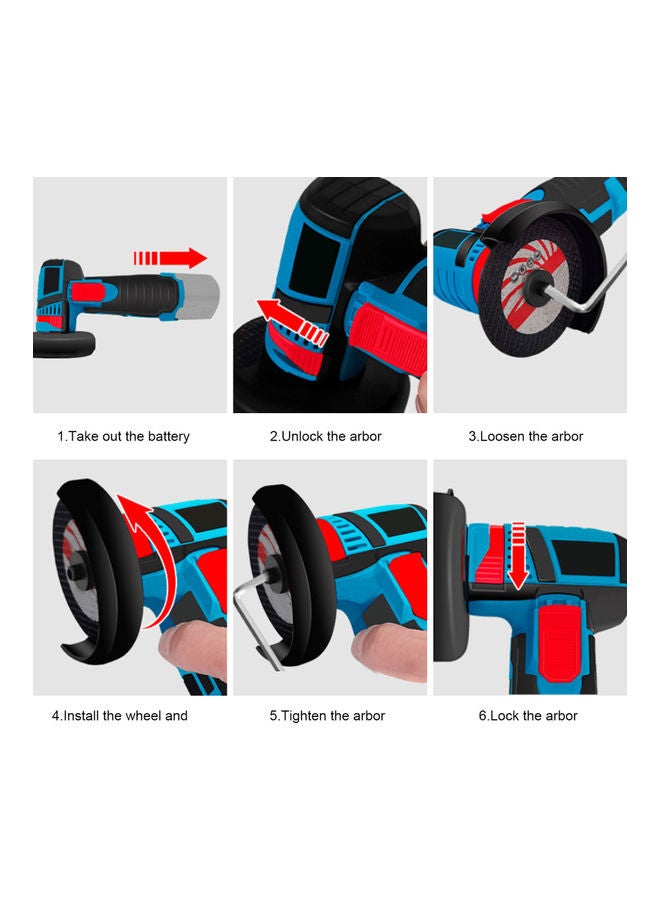 Generic Electric Angle Grinder 300W Multicolor 27.50x9.50x14.00cm  - Image 2