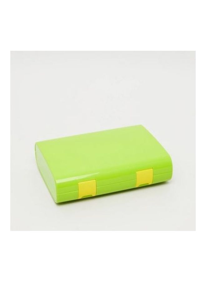 5-Compartment Lunch Box With Lid Green 9.25X13.9X18.9cm 