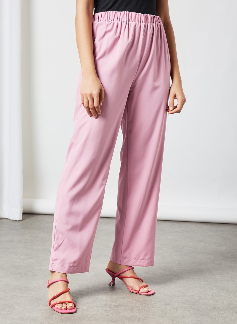 RAHA - Comfortable Elastic Waist Modest Pants Purple - Image 1