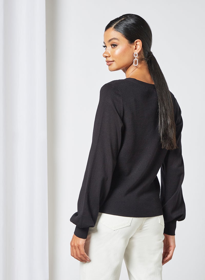 VERO MODA - V-Neck Cardigan Black - Image 1
