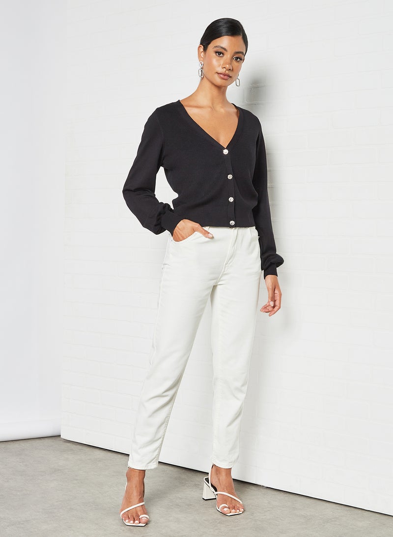 VERO MODA - V-Neck Cardigan Black - Image 1