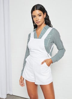 Charlie Holiday. Elle Strap Playsuit White  - Image 1