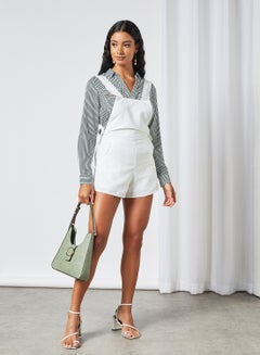 Charlie Holiday. Elle Strap Playsuit White  - Image 3
