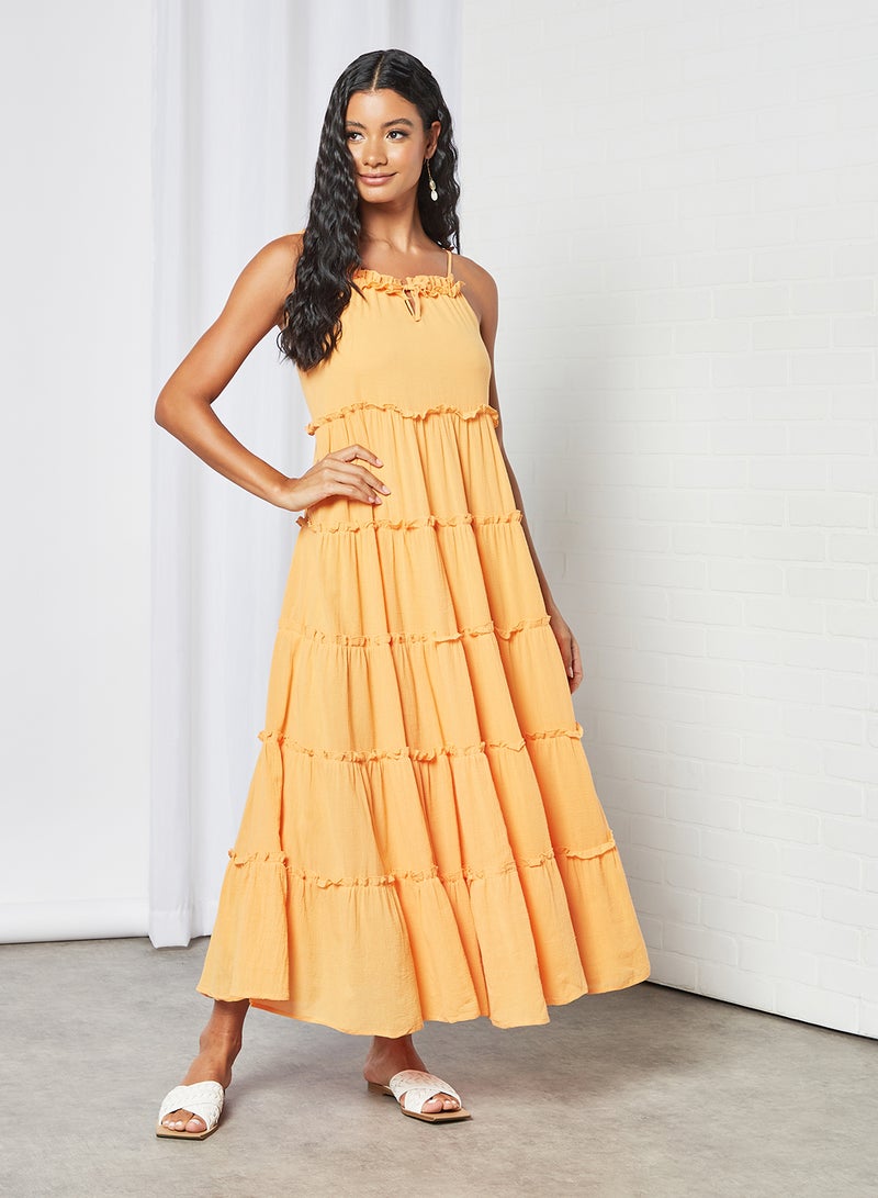 Charlie Holiday. - Senorita Strappy Maxi Dress Orange - Image 1
