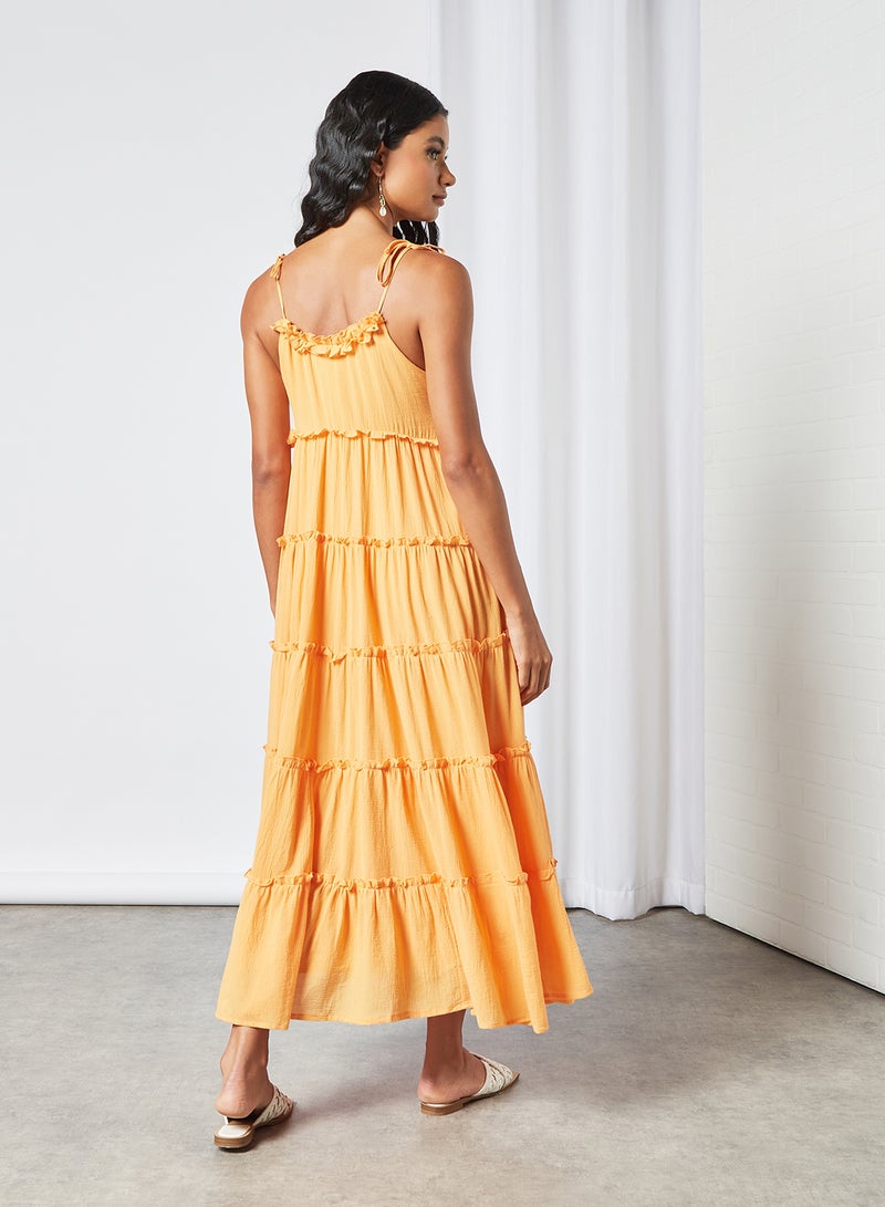 Charlie Holiday. - Senorita Strappy Maxi Dress Orange - Image 1