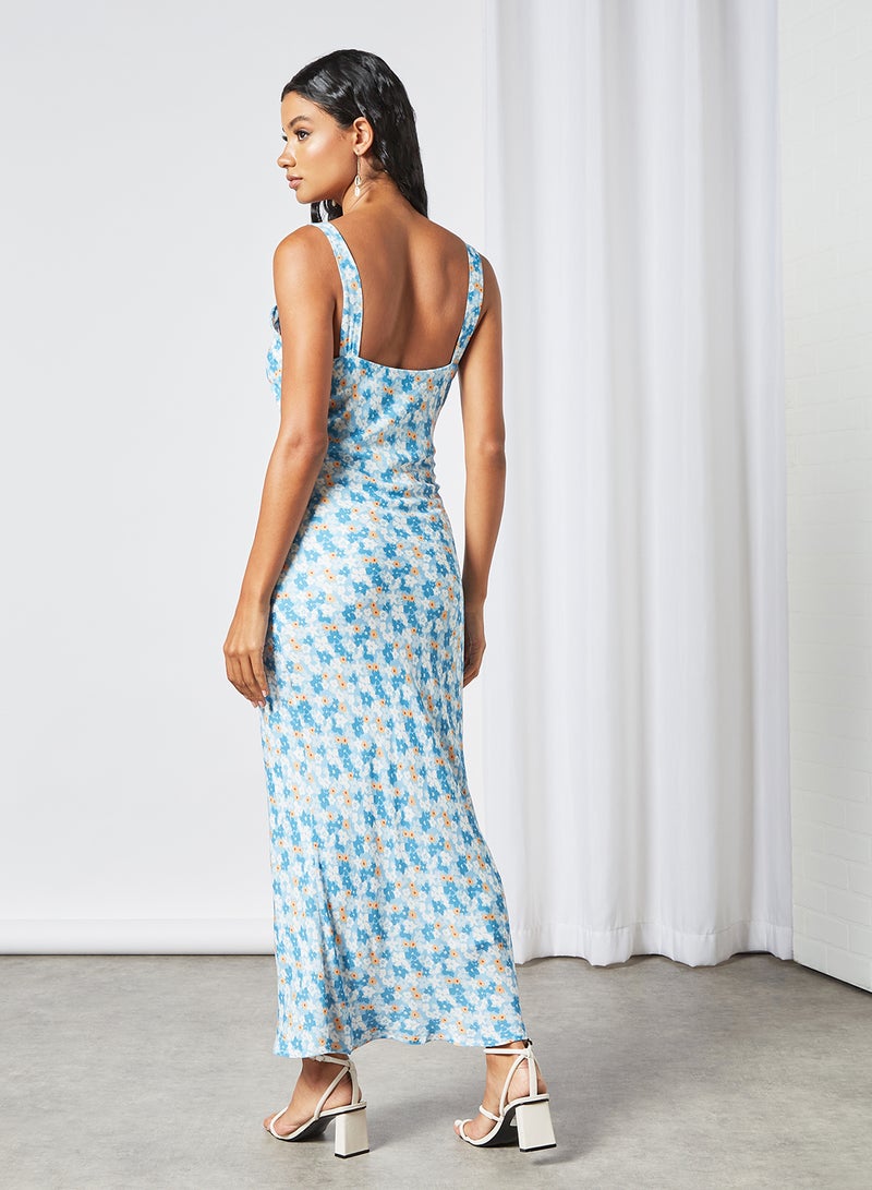Charlie Holiday. - Tay Floral Print Dress Blue - Image 1