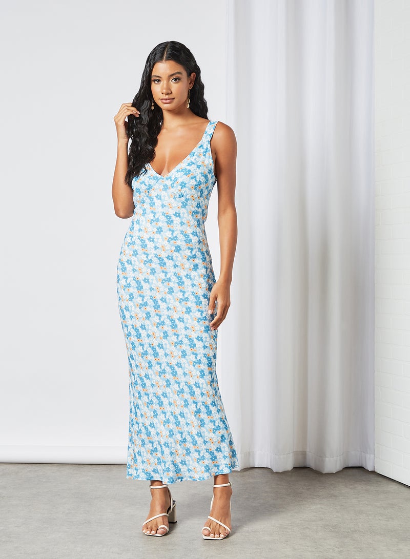 Charlie Holiday. - Tay Floral Print Dress Blue - Image 1