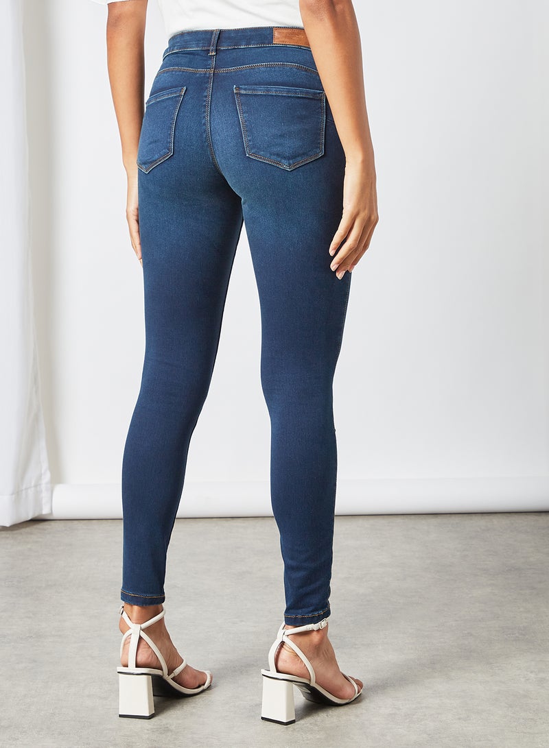 Faded Slim Fit Jeans Blue