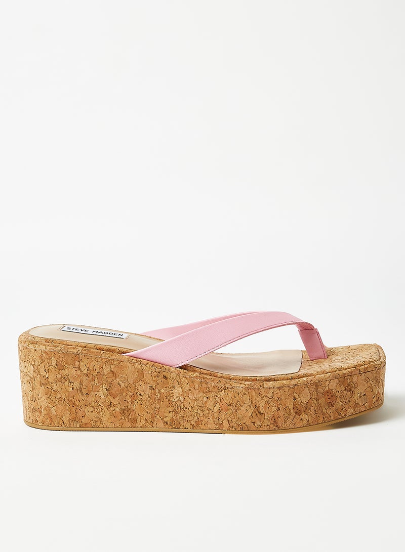 STEVE MADDEN - Narice Platform Sandals Pink - Image 1