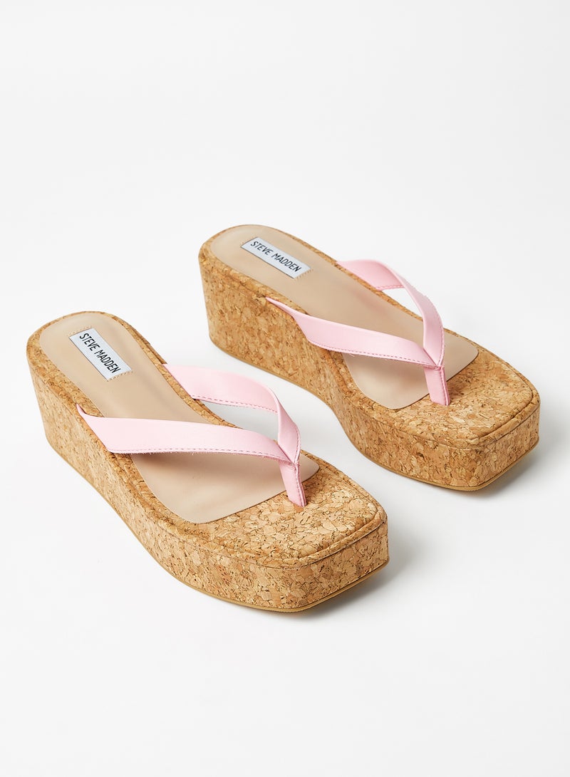 STEVE MADDEN - Narice Platform Sandals Pink - Image 1