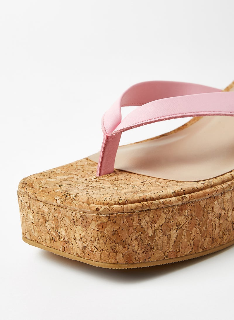 STEVE MADDEN - Narice Platform Sandals Pink - Image 1