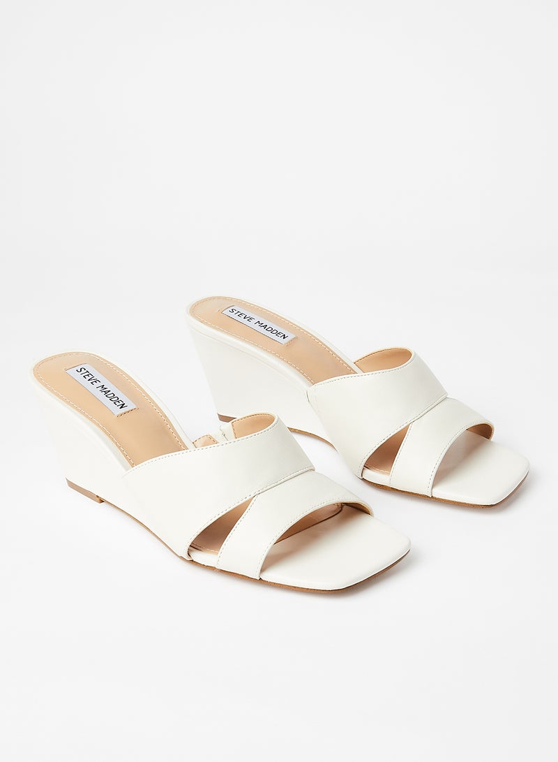 STEVE MADDEN Elessia Wedge Sandals White  - Image 2