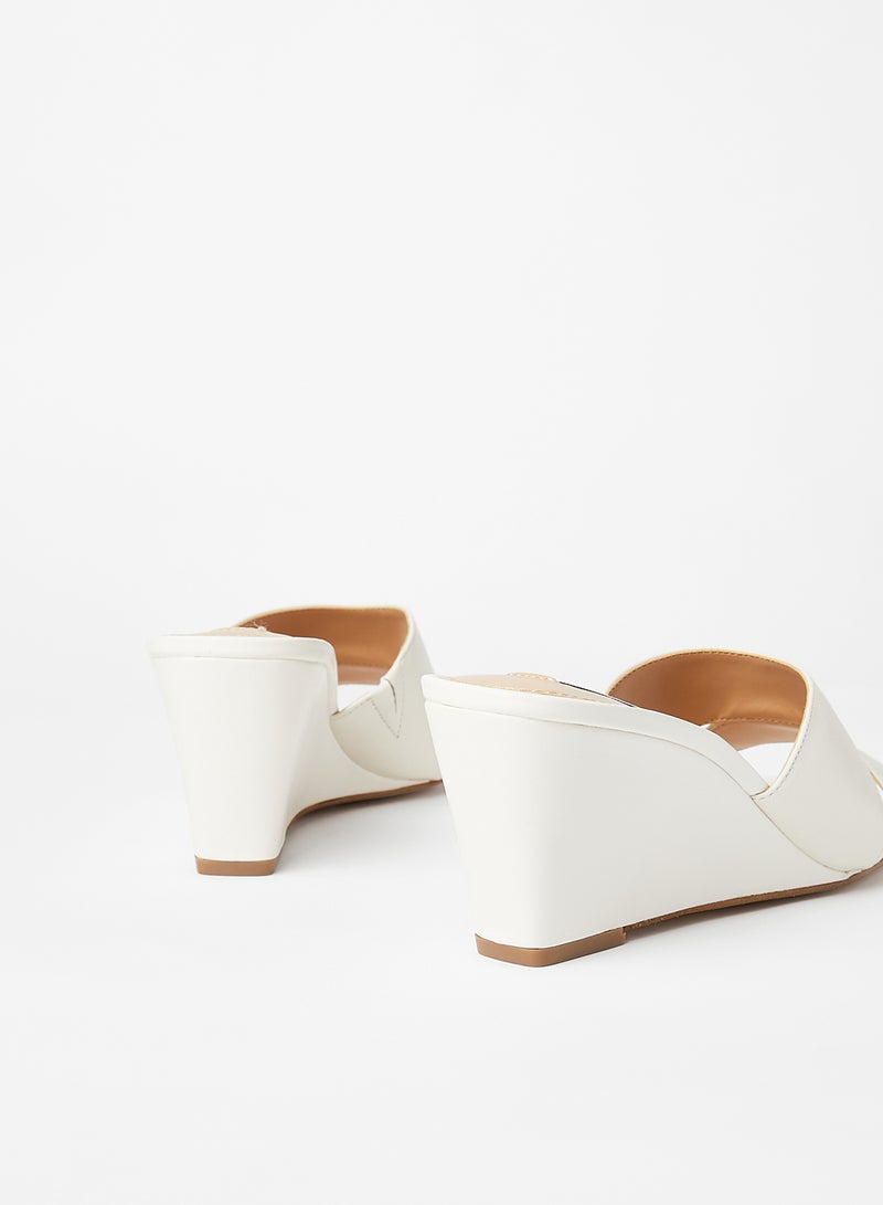 STEVE MADDEN Elessia Wedge Sandals White  - Image 3