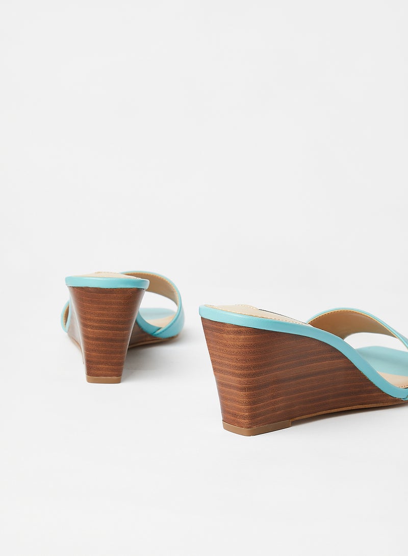 STEVE MADDEN - Redah Wedge Sandals Blue - Image 1