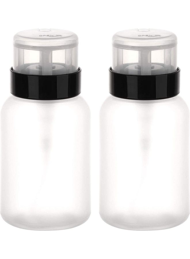 طقم زجاجة أسيتون فارغة  - مكون من قطعتين أسود - Image 1