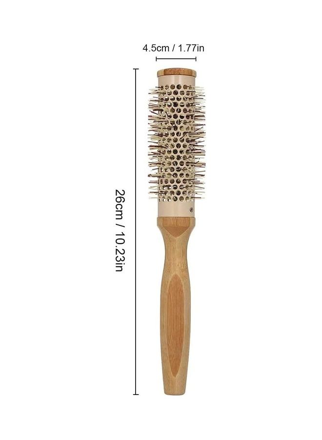 Generic Natural Wooden Nylon Bristle Round Brush Brown 50grams - Image 2