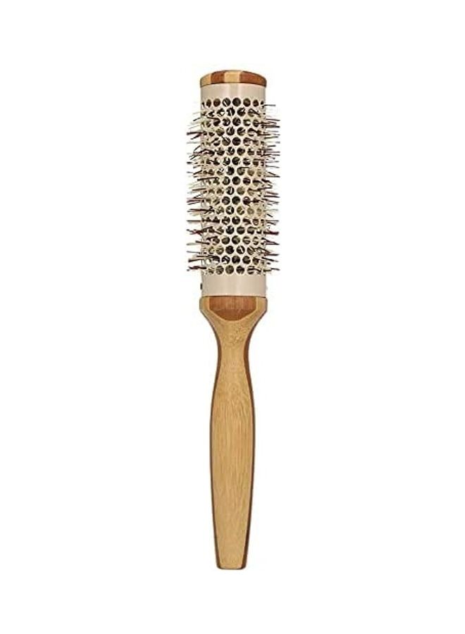 Generic Natural Wooden Nylon Bristle Round Brush Brown 55grams - Image 1