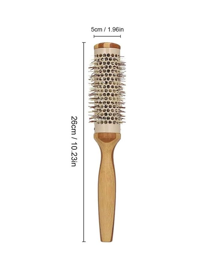 Generic Natural Wooden Nylon Bristle Round Brush Brown 55grams - Image 2