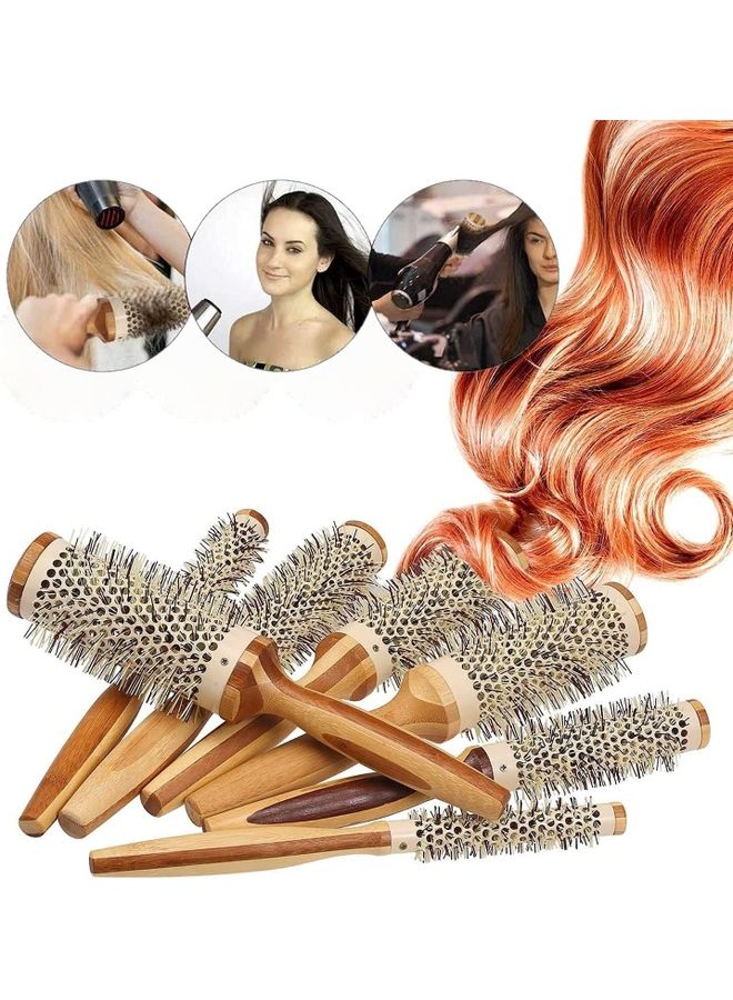 Generic Natural Wooden Nylon Bristle Round Brush Brown 55grams - Image 3