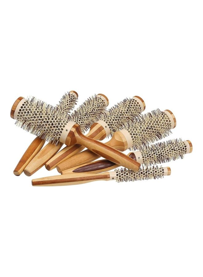 Generic Natural Wooden Nylon Bristle Round Brush Brown 55grams - Image 4