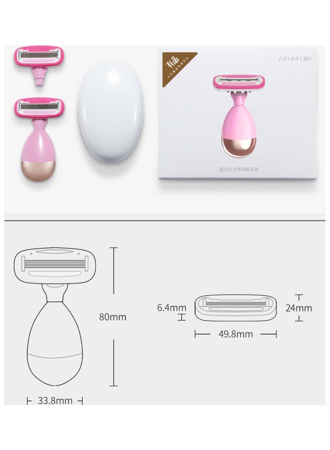 Portable Body Hair Remover Epilator Pink 11x4x9cm - Image 3
