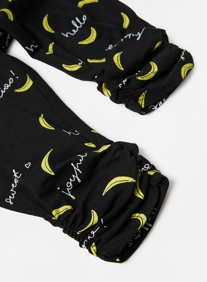 Reserved Kids/Teen All-Over Print Pants Black