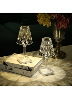 Sharpdo 3-Way Touch Control Crystal Table Lamp With Dual USB Charging Ports Transparent 260x86ml  - Image 4
