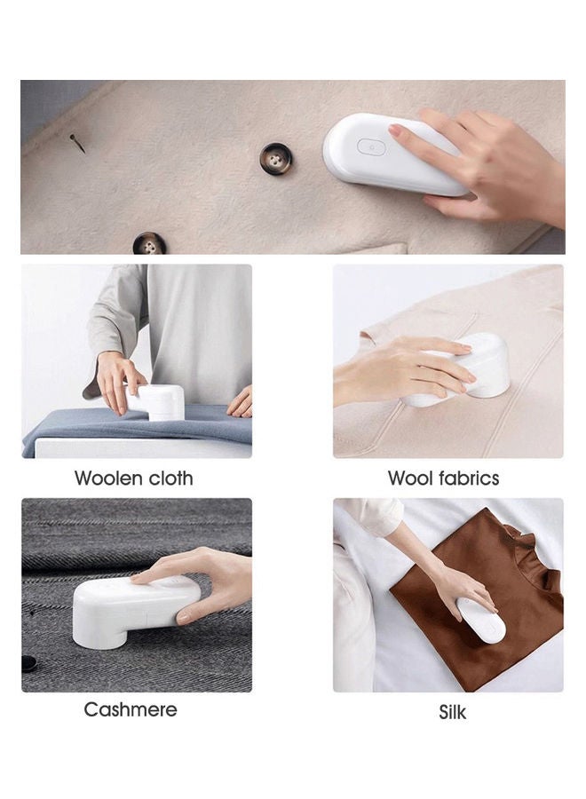 Endurance USB Charging Lint Remover Fuzz Shaver White - Image 2
