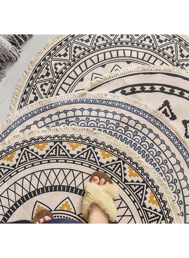 XiuWoo Nordic Handmade Tassel Carpet Multicolour 90cm - Image 3