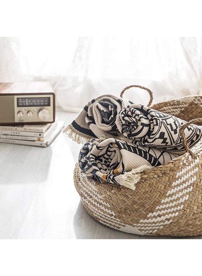 XiuWoo Nordic Handmade Tassel Carpet Multicolour 90cm - Image 4