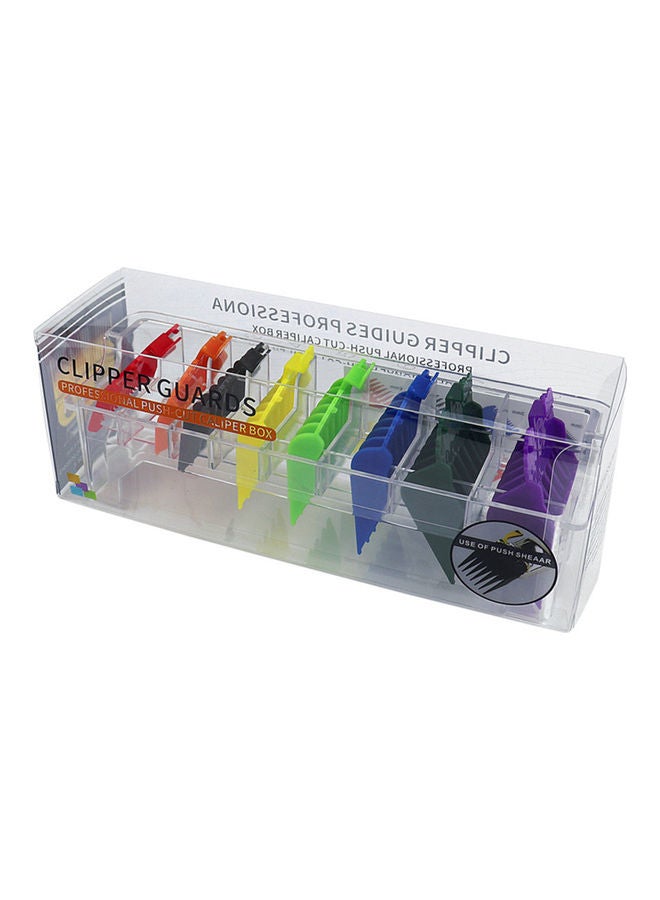 Generic 8-Piece Professional Cutting Guide Comb Set with Storage Box Replacement For Wahl Electric Hair Trimmer Multicolour 22.5 X 6.6 X 8.1cm  - Image 2
