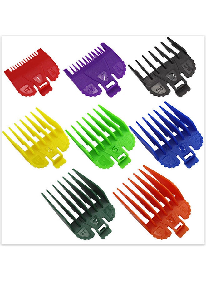 Generic 8-Piece Professional Cutting Guide Comb Set with Storage Box Replacement For Wahl Electric Hair Trimmer Multicolour 22.5 X 6.6 X 8.1cm  - Image 3