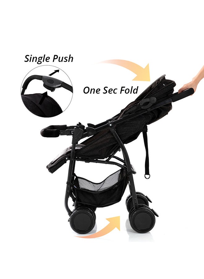 Trip Plus Stroller Extra Wide Stylish Canopy - Black - v1632030260/N48445397A_5