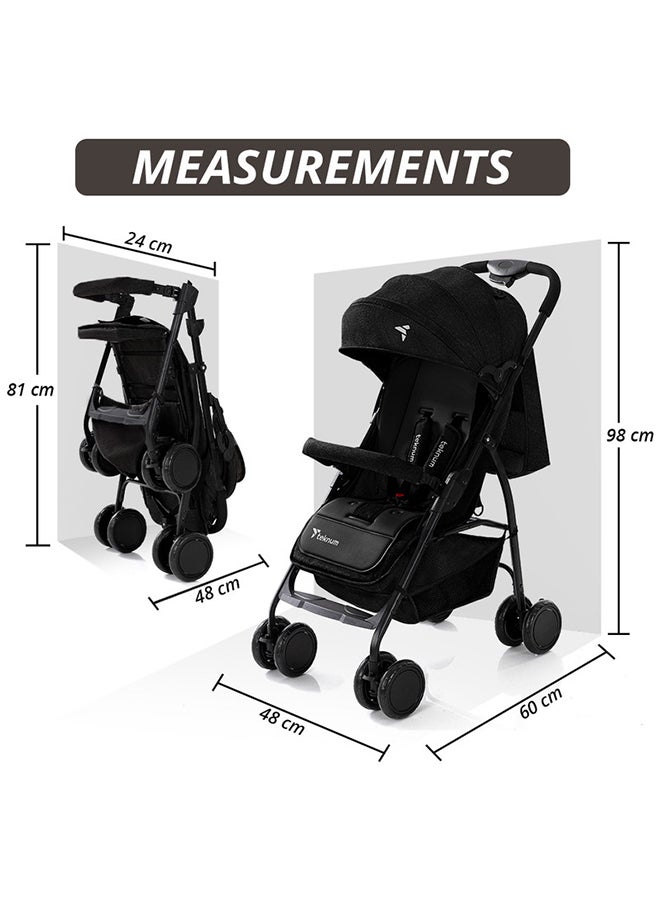 Trip Plus Stroller Extra Wide Stylish Canopy - Black - v1632030260/N48445397A_6