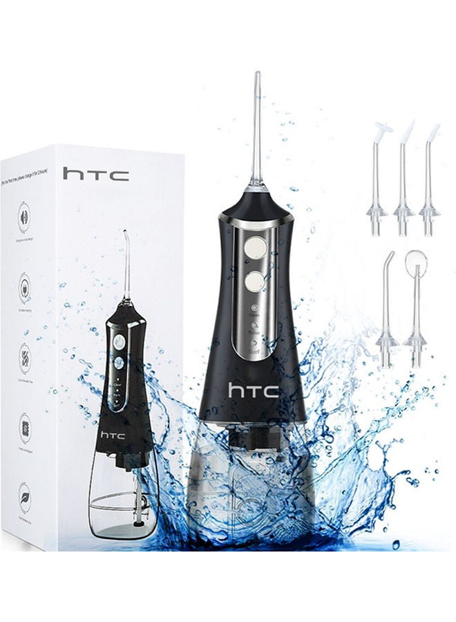 HTC Cordless Oral Irrigator Floss Dental Jet Black 350ml - Image 1