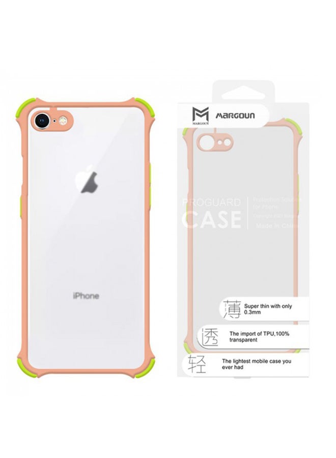 MARGOUN Anti-Drop Bumper Gorilla Frosted Case Cover for iPhone 8/7/SE 2020 Clear/Pink - Image 2