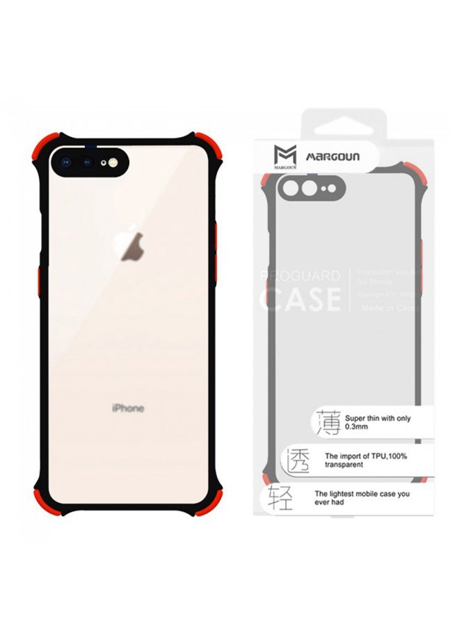 MARGOUN Anti-Drop Bumper Gorilla Frosted Case Cover for iPhone 8 Plus/7 Plus Clear/Black - Image 2