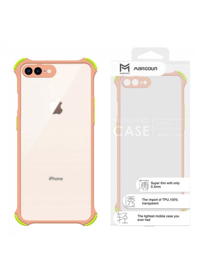 MARGOUN Anti-Drop Bumper Gorilla Frosted Case Cover for iPhone 8 Plus/7 Plus Clear/Pink - Image 2
