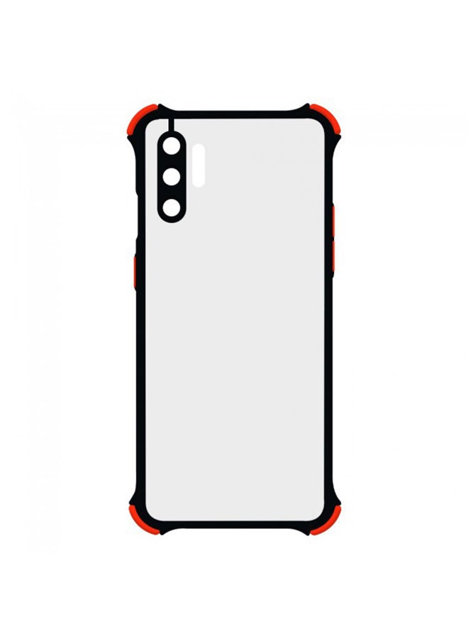 MARGOUN Anti-Drop Bumper Gorilla Frosted Case Cover for Samsung Galaxy Note 10 Plus 6.8 inch Clear/Black/Red - Image 3