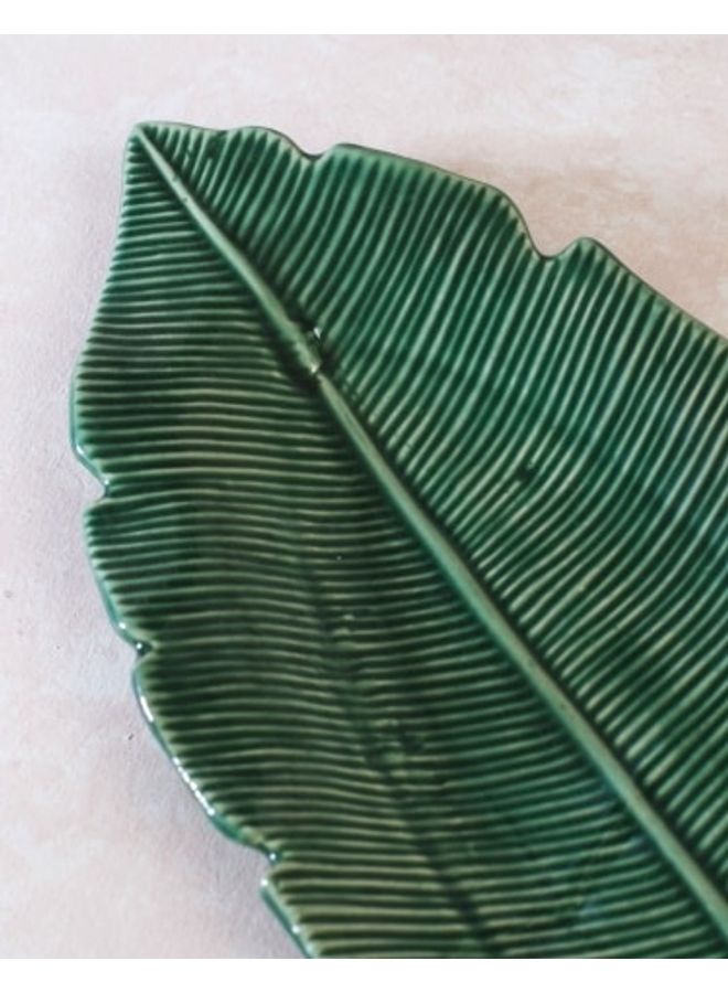 Fabindia Patram Embossed Platter Green 50x18x3.5cm  - Image 4