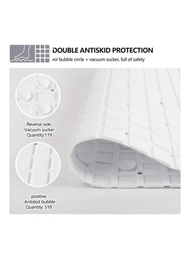 بساط استحمام مضاد للانزلاق أبيض 78 x 35سم - Image 2