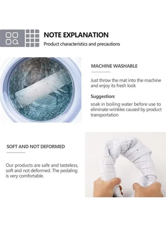 بساط استحمام مضاد للانزلاق أبيض 78 x 35سم - Image 4