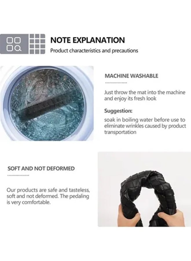 Non Slip Shower Mat Black 78 x 35cm  - Image 3