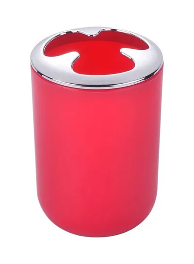 طقم إكسسوارات حمام مكون من ست قطع أحمر - Image 3