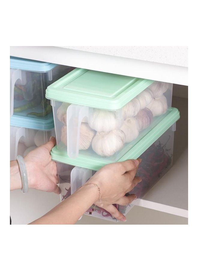 سابو صناديق تخزين الطعام شفافة مع غطاء أخضر 30 x 15 x 15سم - Image 2
